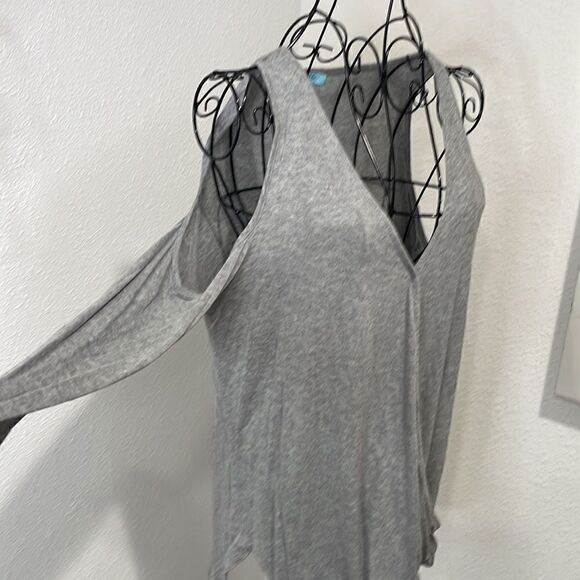 Cold shoulder long sleeve top | grey | size S - Picture 6 of 7